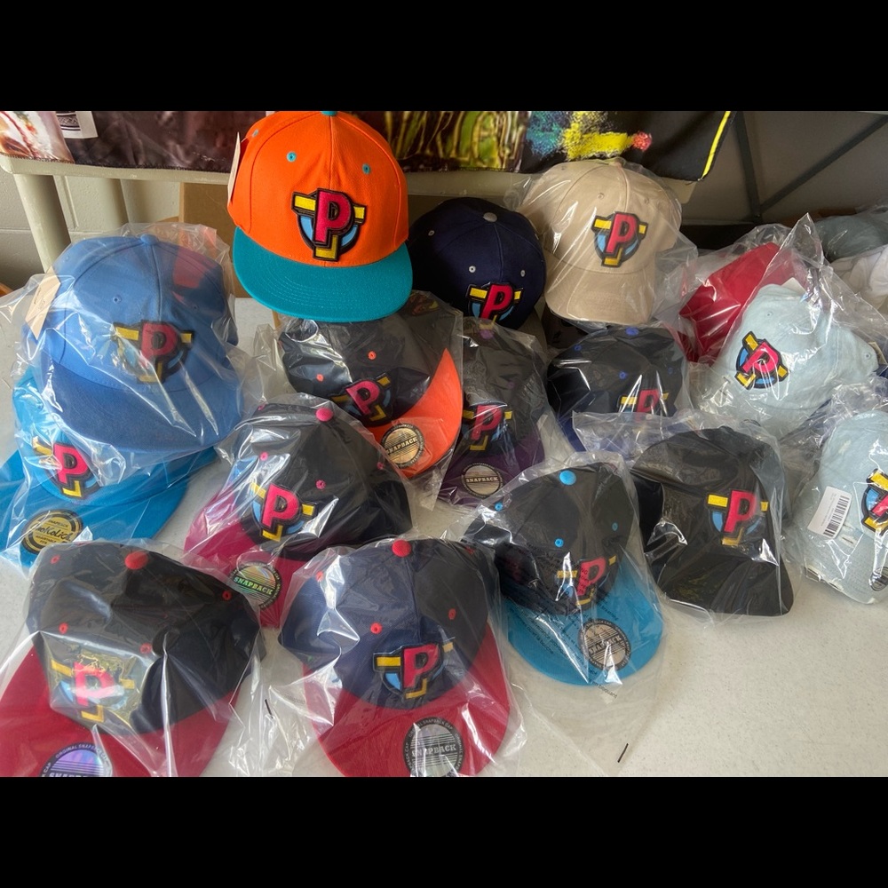 Positive talk only logo hats